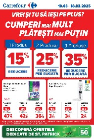 Carrefour - Cumperi mai mult platesti mai putin | 10 Martie - 18 Martie